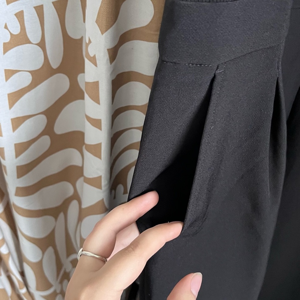 GAP Black Mixed Media Jumpsuit - Picture 6 of 6